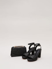 Phase Eight Black Platform Sandals - Image 3 of 7
