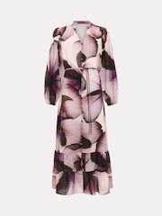 Phase Eight Purple Petite Clarra Floral Dress - Image 6 of 6