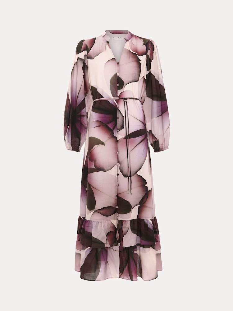 Phase Eight Purple Petite Clarra Floral Dress - Image 6 of 6