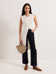 Phase Eight 100% Cotton Polly Crochet Cardigan - Slika 3 iz 7