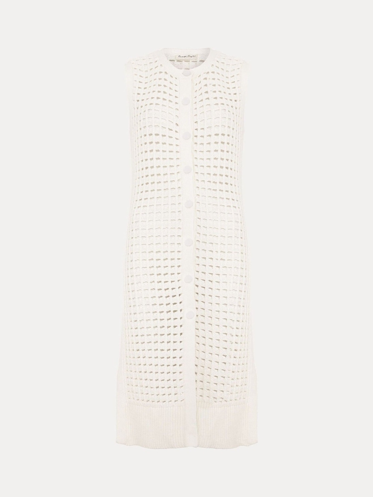 Phase Eight 100% Cotton Polly Crochet Cardigan - Slika 7 iz 7