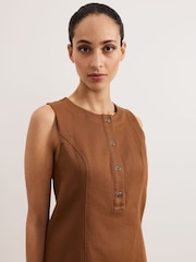 Phase Eight Brown Janah Denim Dress - Image 4 of 7