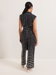 Phase Eight Black Petite Delina Geo Jumpsuit - Image 2 of 6