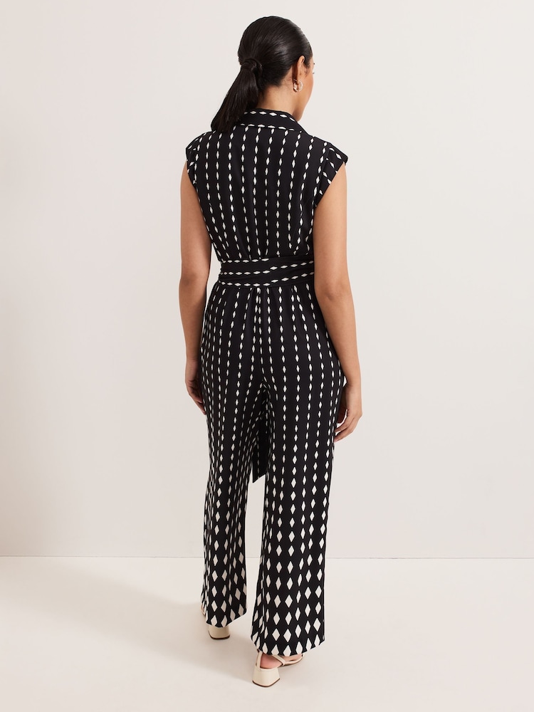 Phase Eight Black Petite Delina Geo Jumpsuit - Image 2 of 6