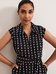 Phase Eight Black Petite Delina Geo Jumpsuit - Image 4 of 6