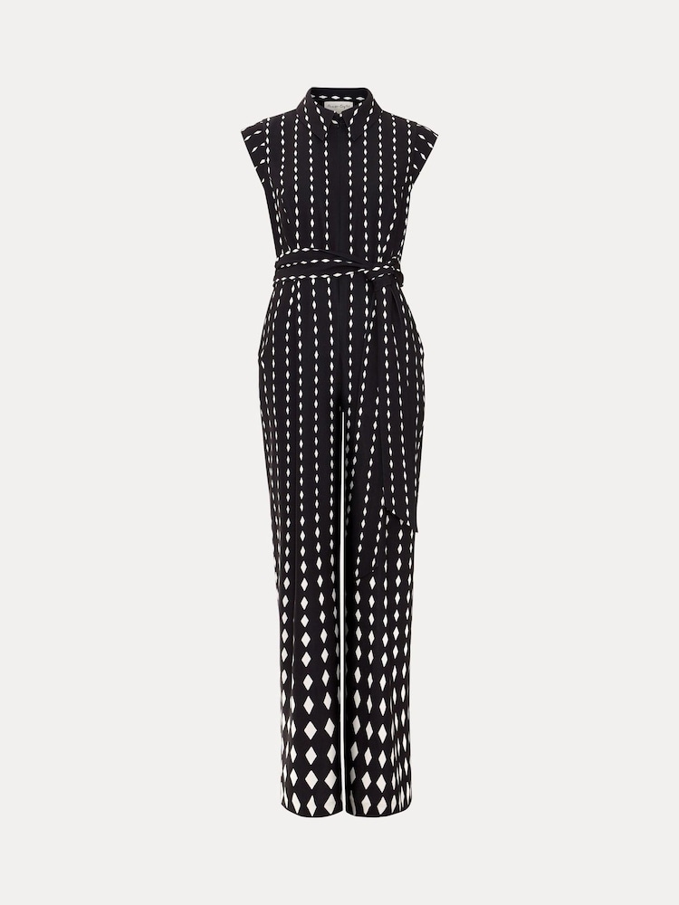Phase Eight Black Petite Delina Geo Jumpsuit - Image 6 of 6