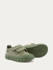ירוק - KIDLY BY Mori נעלי ספורט מבד עם רצועות סקוץ' - תמונה 4 מתוך 4
