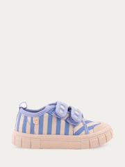 KIDLY Blue Stripe Canvas Trainers - Image 1 of 4