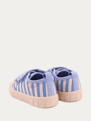 KIDLY Blue Stripe Canvas Trainers - Image 3 of 4