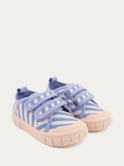 KIDLY Blue Stripe Canvas Trainers - Image 4 of 4