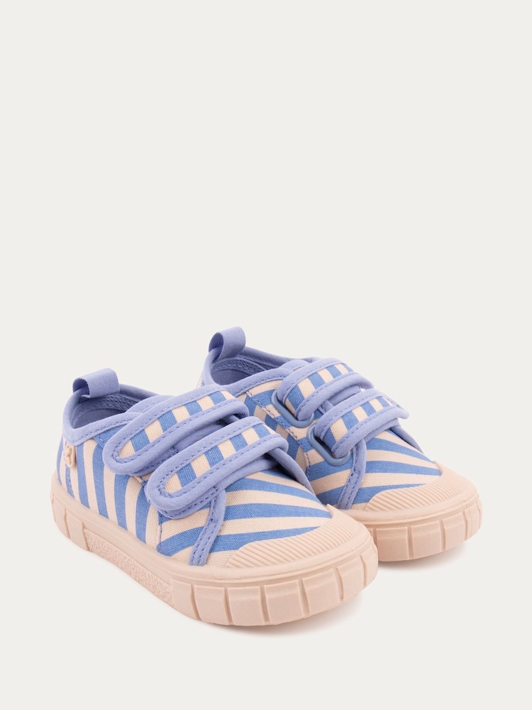 KIDLY Blue Stripe Canvas Trainers - Image 4 of 4