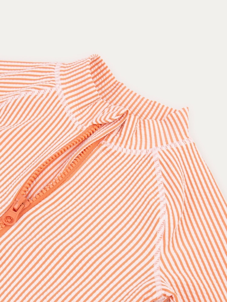 KIDLY BY MORI Seersucker Zip Up Rash Vest - Image 7 of 7