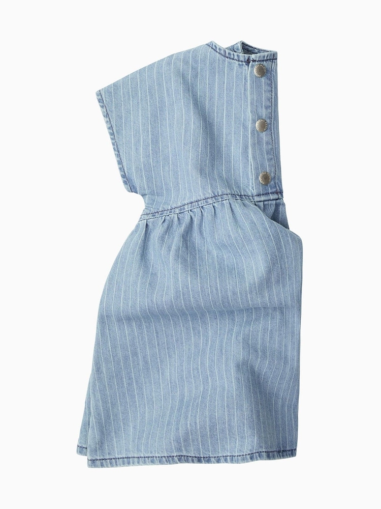 KIDLY BY MORI Blue Denim Pinstripe Dress - Image 3 of 3
