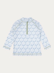 KIDLY Blue Recycled Zip Front Rash Vest - Image 1 of 2