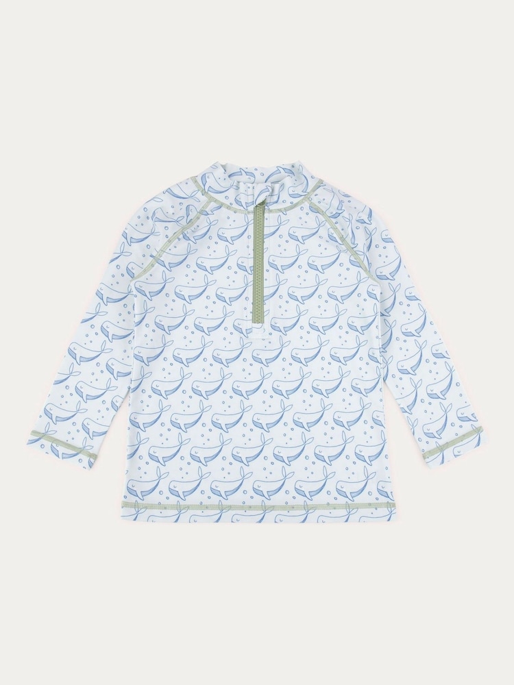 KIDLY Blue Recycled Zip Front Rash Vest - Image 1 of 2