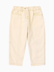 KIDLY BY MORI Cream Denim Jeans - Image 1 of 3