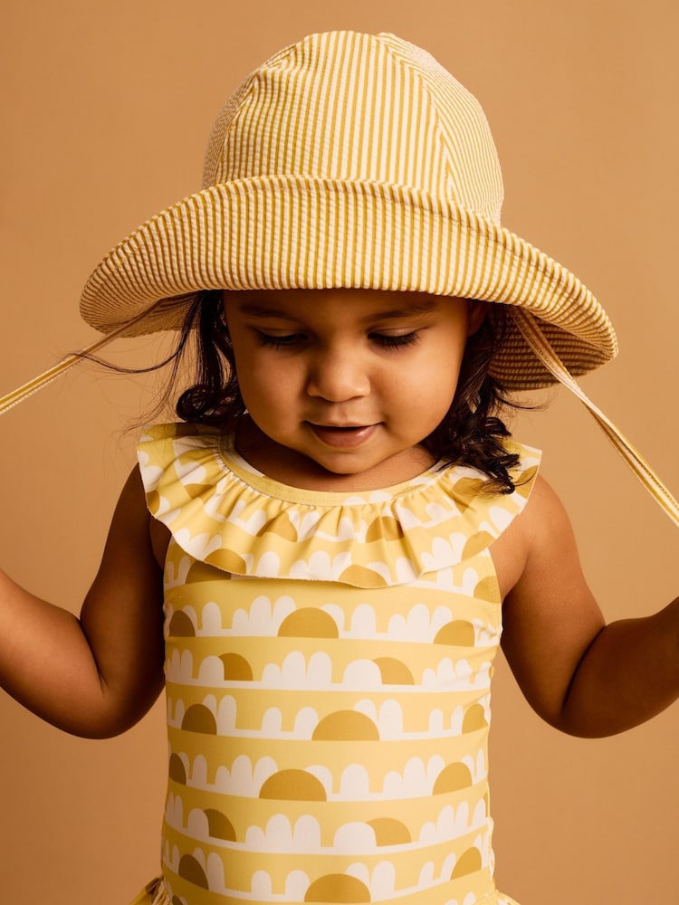 KIDLY BY MORI Seersucker Floppy Sun Hat - Image 1 of 5 KIDLY BY MORI Seersucker Floppy Sun Hat - Image 1 of 5