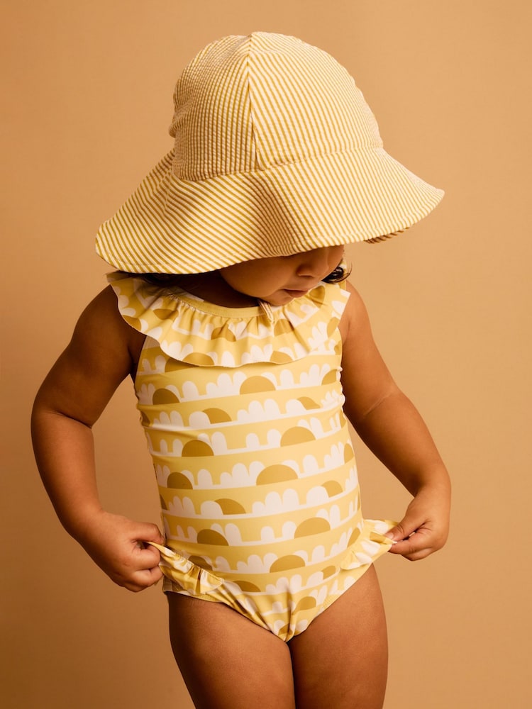 KIDLY BY MORI Seersucker Floppy Sun Hat - Image 2 of 5 KIDLY BY MORI Seersucker Floppy Sun Hat - Image 2 of 5