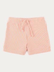 KIDLY Pink Seersucker Swim Shorts - Image 1 of 4