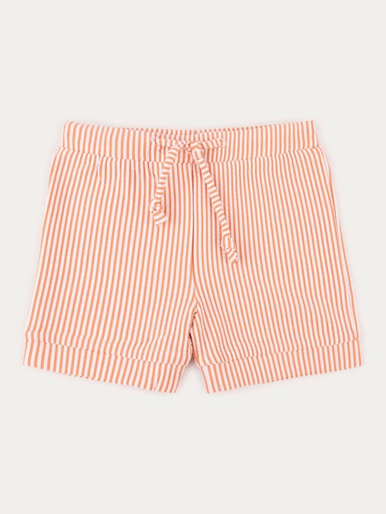 KIDLY Pink Seersucker Swim Shorts - Image 1 of 4