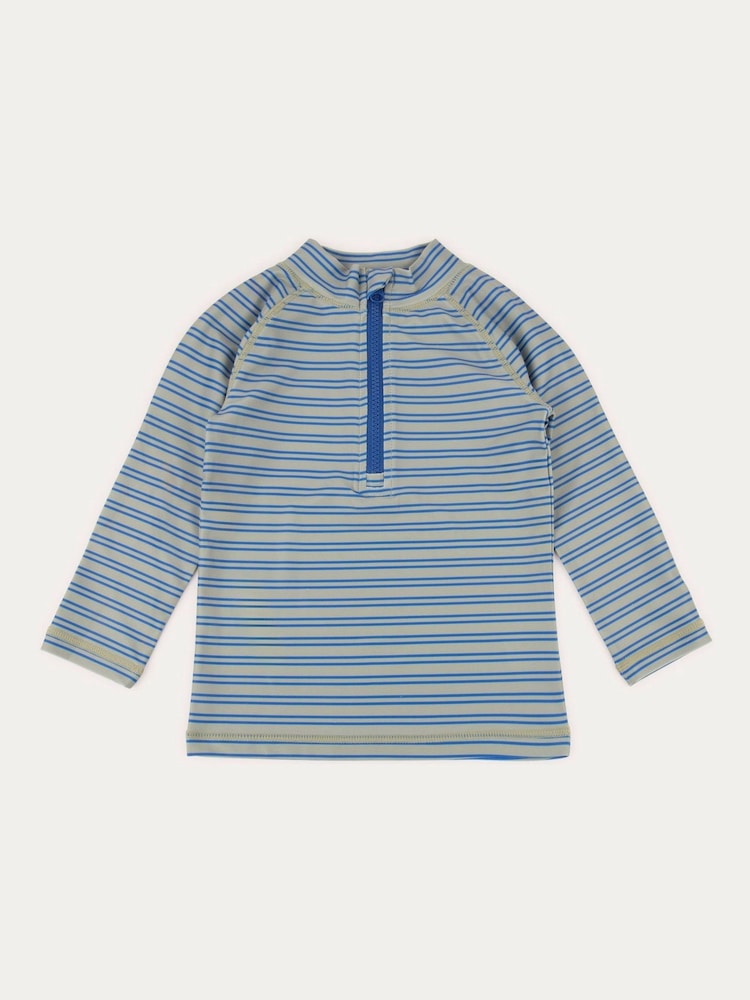 MORI Blue Recycled Zip Front Rash Vest - Image 1 of 2