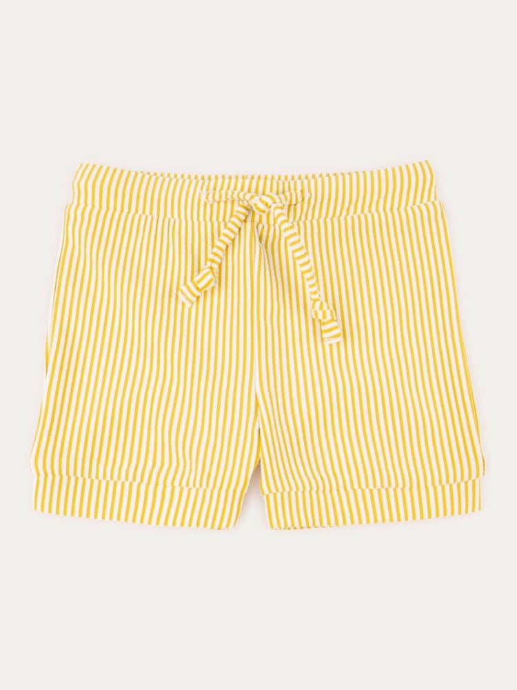 KIDLY Pink Seersucker Swim Shorts - Image 1 of 4