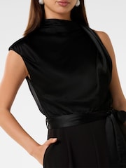 Forever New Sienna Satin Asymmetric Jumpsuit - Imagen 3 de 4