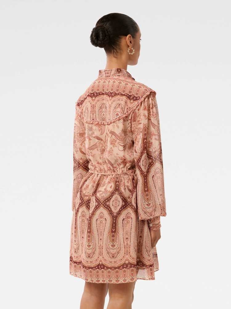 Forever New Brown Sonny Petite Printed Mini Dress - Image 2 of 5