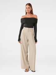 Forever New Grey Kyla Ruched Bardot Top - Image 5 of 5