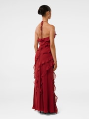 Forever New Red Kimberley Petite Low Back Ruffle Dress - Image 2 of 4