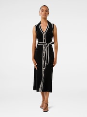 Forever New Black Adeline Petite Sleeveless Knit Midi Dress - Image 4 of 4