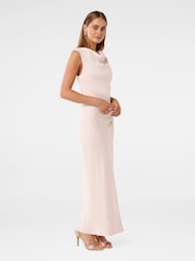 Forever New Pink Ava Draped Satin Maxi Dress - Image 4 of 4