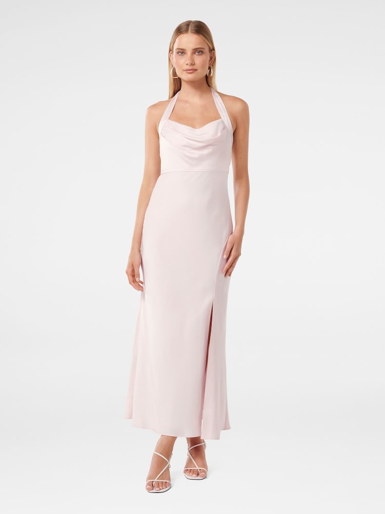 Pink - Forever New Alice Neckholder-Maxikleid aus Satin - Bild 1 von 4 Pink - Forever New Alice Neckholder-Maxikleid aus Satin - Bild 1 von 4