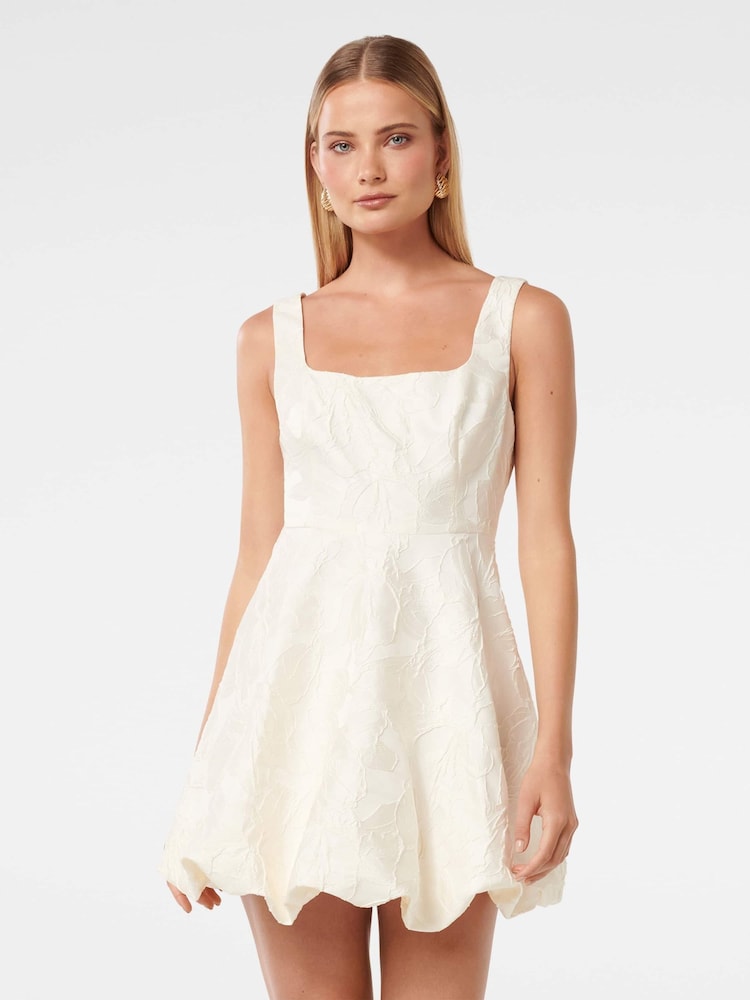 Forever New White Brenda Bubble Mini Dress - Image 1 of 5