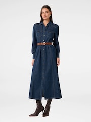 Forever New Blue Elizabeth Denim Dress - Image 1 of 4