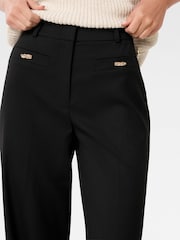Forever New Black Shiloh Welt Detail Wide Leg Joggers - Image 3 of 5