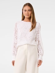 Forever New White Liana Lace Blouse - Image 1 of 5