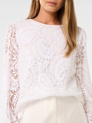 Forever New White Liana Lace Blouse - Image 3 of 5