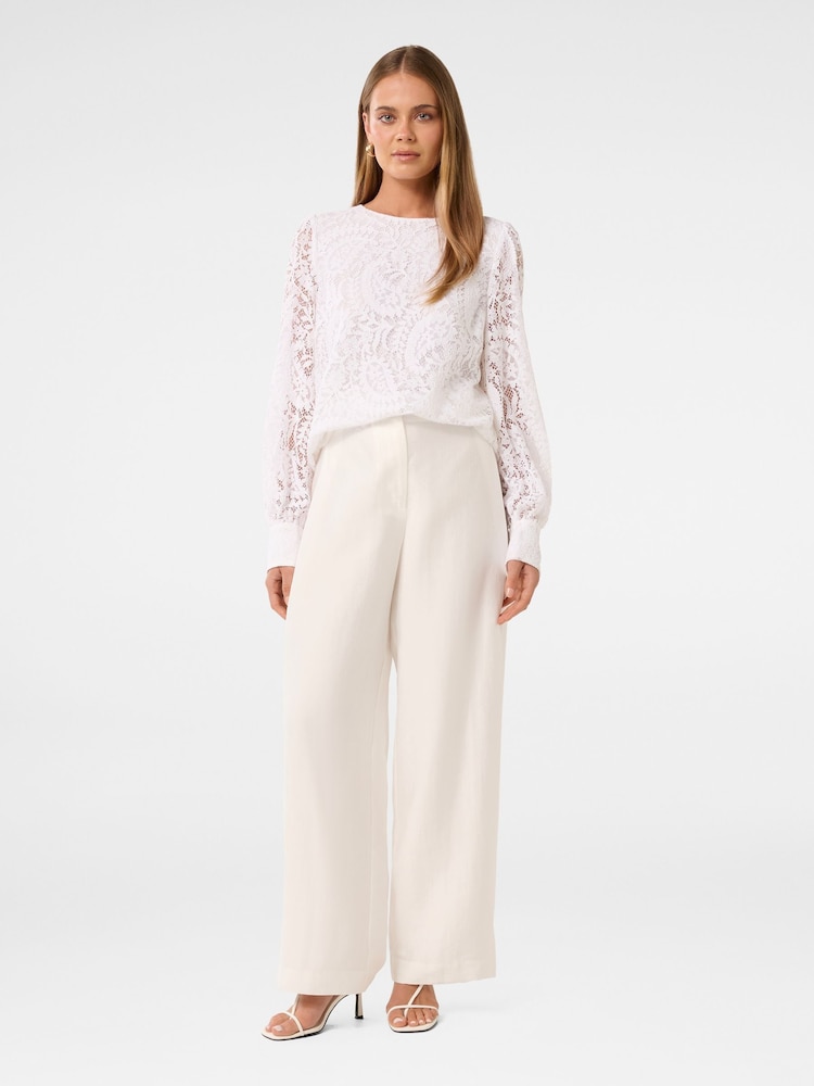 Forever New White Liana Lace Blouse - Image 5 of 5