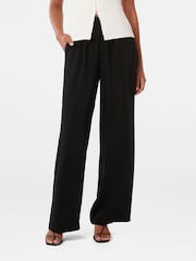 Forever New Black Enya Elastic Wide Leg Trousers - Image 1 of 5