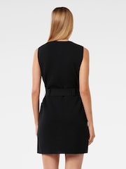 Forever New Black Parker Luxe Utility Mini Dress - Image 2 of 5