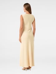 Forever New Cream Ava Draped Satin Maxi Dress - Image 2 of 4