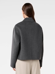 Forever New Black Eden Zip Through Felled Jacket - Image 2 of 5