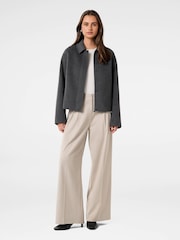 Forever New Black Eden Zip Through Felled Jacket - Image 4 of 5