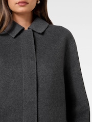 Forever New Black Eden Zip Through Felled Jacket - Image 5 of 5