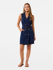 Forever New Blue 100% Cotton Lizzie Denim Blazer Dress - Image 4 of 5
