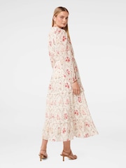 Forever New Pink Jessie Button Down Midi Dress with a Touch of Linen - Image 3 of 5