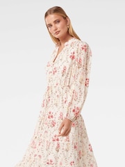 Forever New Pink Jessie Button Down Midi Dress with a Touch of Linen - Image 4 of 5