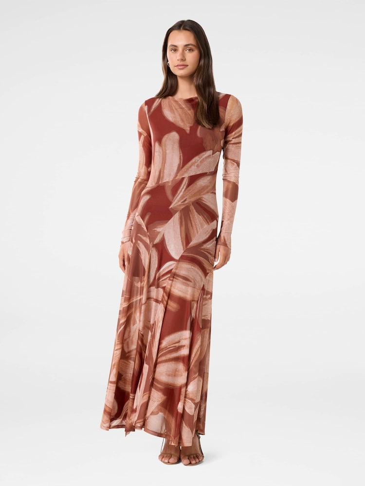Forever New Brown Tammy Asymmetric Hem Midi Dress - Image 1 of 4