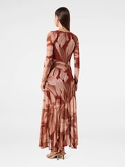 Forever New Brown Tammy Asymmetric Hem Midi Dress - Image 2 of 4